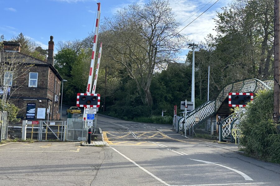 Brundall train Station with the new automatic barriers