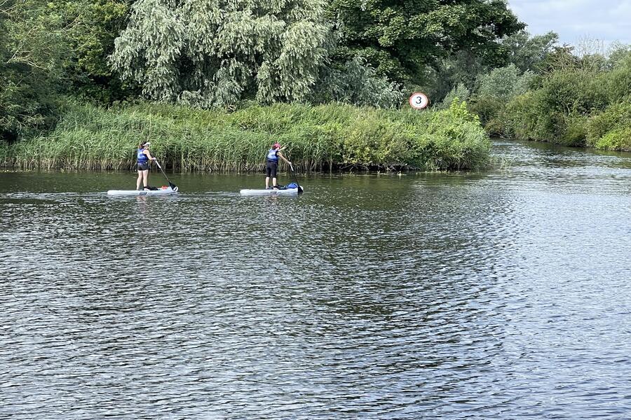Norfolk Broads paddle boarding on the River Yare