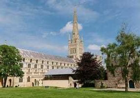Norwich Cathedral in the summer